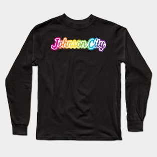 Johnson City Rainbow Design Long Sleeve T-Shirt